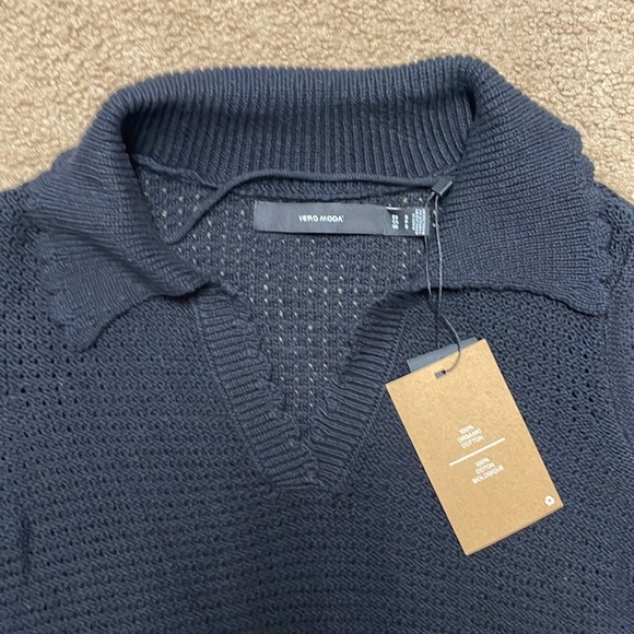 Vero Moda women black polo. Small. NWT! - Picture 7 of 8